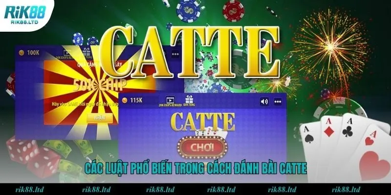 Các luật phổ biến trong cách đánh bài catte