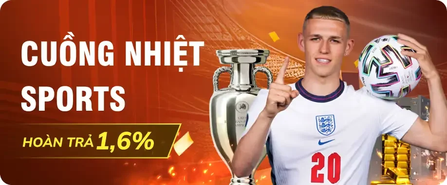 Cá cược thể thao rik88 hoàn trả 1,6%